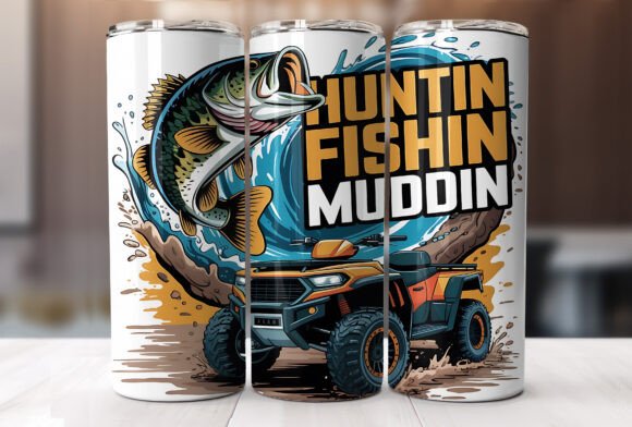 Download Country Life Hunting Fishing Tumbler PNG - Premium Resources