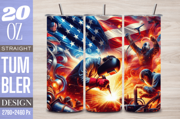 Download American Flag Welding 20 Oz Tumbler Wrap - Premium Resources